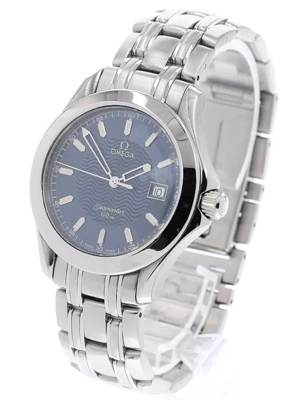 OMEGA Seamaster120 2511.81 Date Navy Dial Quartz Men's Watch_930151